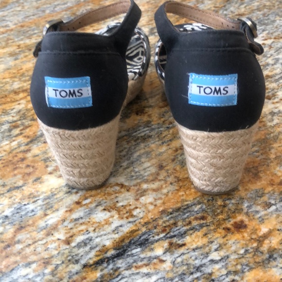 TOMS Espadrille wedge peep toe sandals – size 7.5 - Picture 5 of 8